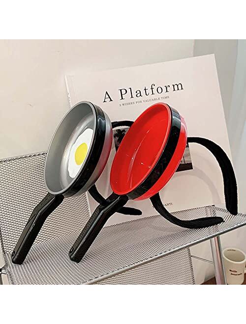 Generic Fake Food Hair Hoop Fun Kids Korean Style Headwear Cartoon Fried Egg Cute Hair Clip Funny Headband Female Hair Accessories(A)