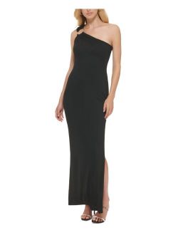 Women's One-Shoulder O-Ring Gown