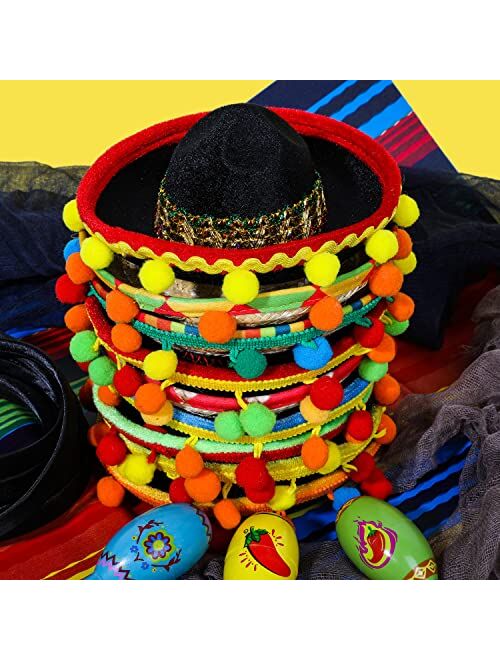JOYIN 9PCs Cinco De Mayo Fiesta Straw Sombrero Headbands Party Costume, Cinco De Mayo Accessories, Baby Sombreros, Fiesta Headbands for Women, Luau Event Photo Props, Mex