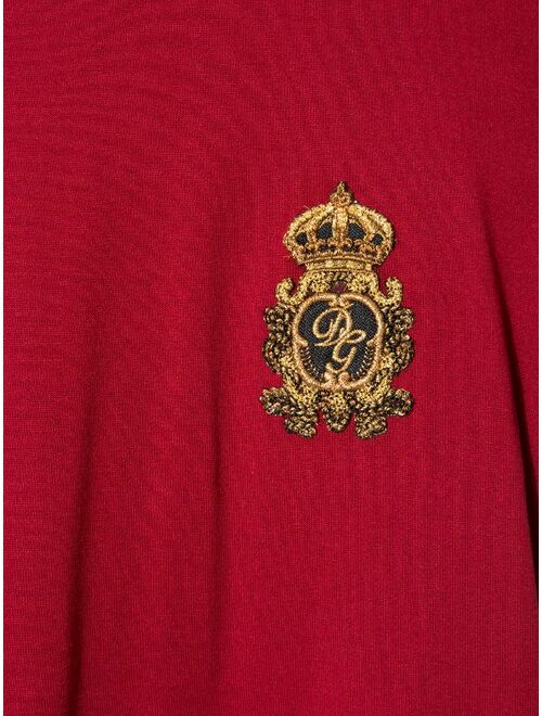 Dolce & Gabbana Kids Heraldic patch T-shirt