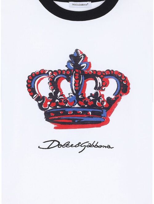 Dolce & Gabbana Kids DG crown print T-shirt