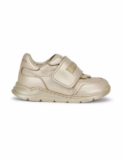 Dolce & Gabbana Kids touch-strap leather sneakers