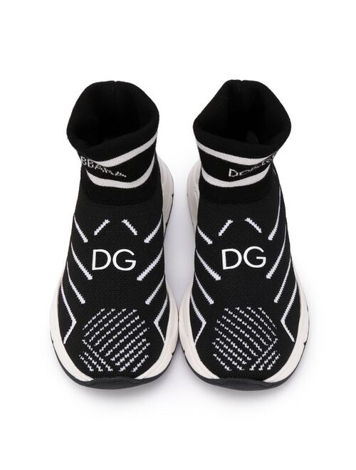 Dolce & Gabbana Kids logo sock sneakers