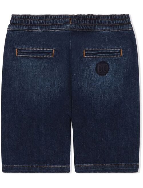 Dolce & Gabbana Kids drawstring-waist denim shorts