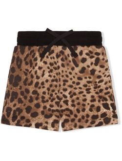 Kids leopard pattern shorts