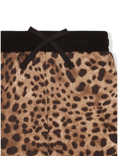 Dolce & Gabbana Kids leopard pattern shorts