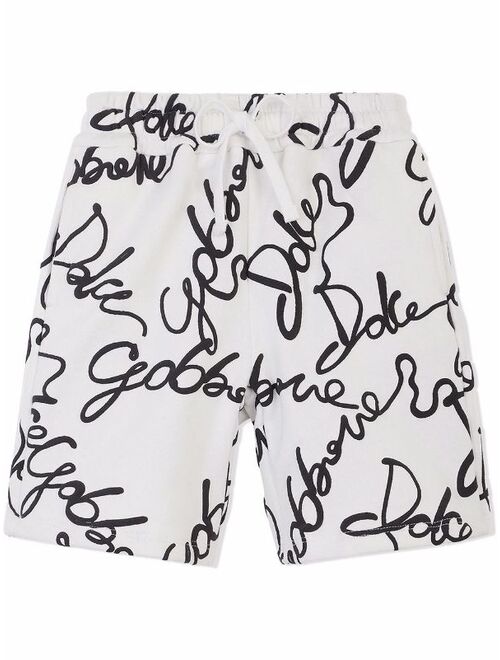 Dolce & Gabbana Kids all-over logo print shorts
