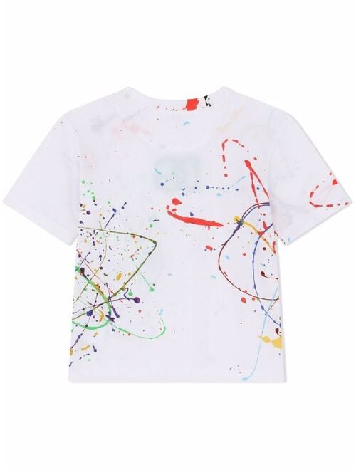 Dolce & Gabbana Kids Pollock splatter-paint logo T-shirt
