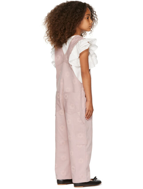MEME. SSENSE Exclusive Kids Pink Daisy Riley Overalls