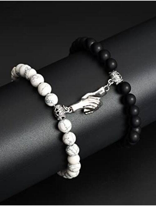 Generic Magnetic Couple Bracelets for Women Men His and Her Distance Relationship Bracelet Friendship Beads Bracelet