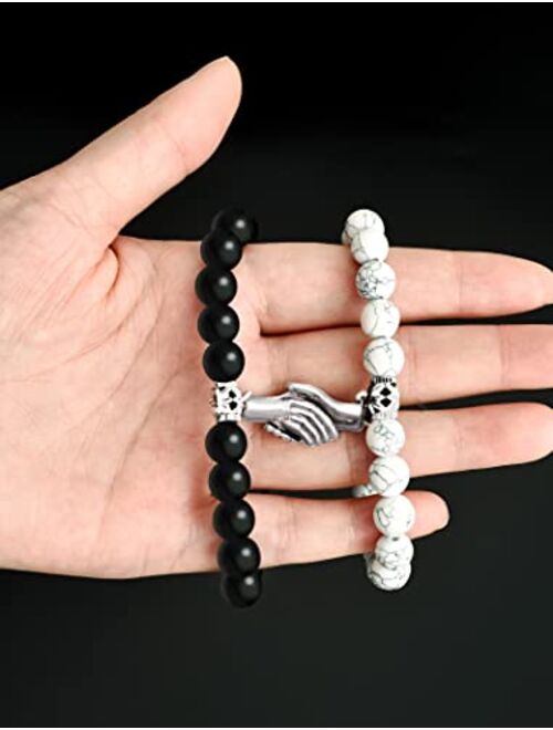 Generic Magnetic Couple Bracelets for Women Men His and Her Distance Relationship Bracelet Friendship Beads Bracelet