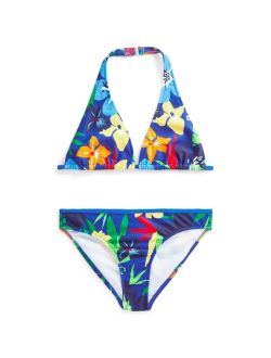 Big Girls Tropical-Print Two-Piece Swimsuit Set