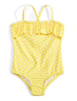 SOL SWIMWEAR Little Girls Polkadot-Print Swimsuit