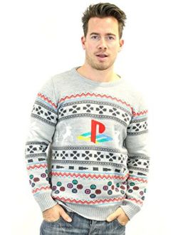 Numskull Unisex Official Playstation Console Knitted Christmas Jumper for Men or Women - Ugly Novelty Sweater Gift