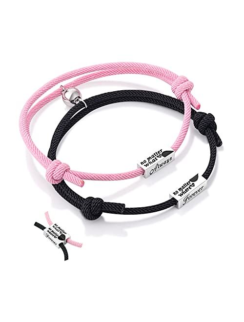 UNGENT THEM Magnetic Couples Bracelets I Love You No Matter Distance Couple Bracelets for Women Men Boyfriend Girlfriend Best Friends