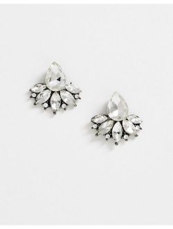 teardrop stud earrings in crystal