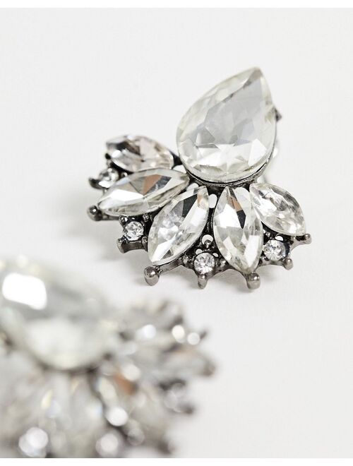 True Decadence teardrop stud earrings in crystal