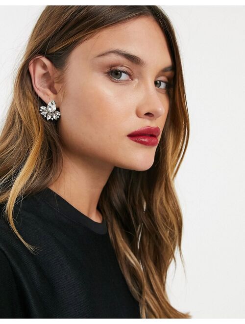 True Decadence teardrop stud earrings in crystal