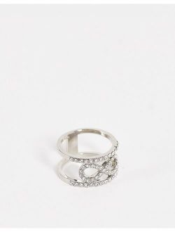 True Decadence ring with pave and bow detail