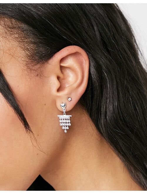 True Decadence stud earrings with diamante tassel