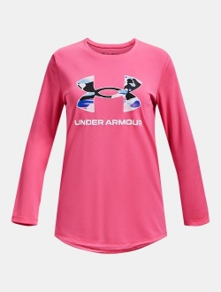 Girls' UA Tech Big Logo Print Fill Long Sleeve