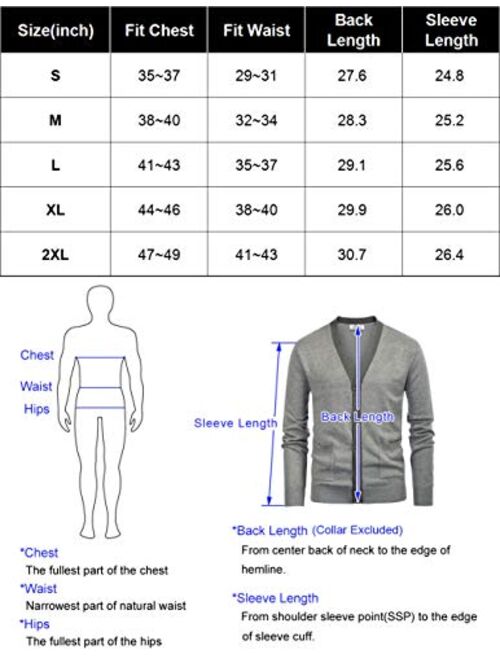PJ PAUL JONES Mens Sweater Cardigan Stylish Contrast Color V-Neck Button Knitwear