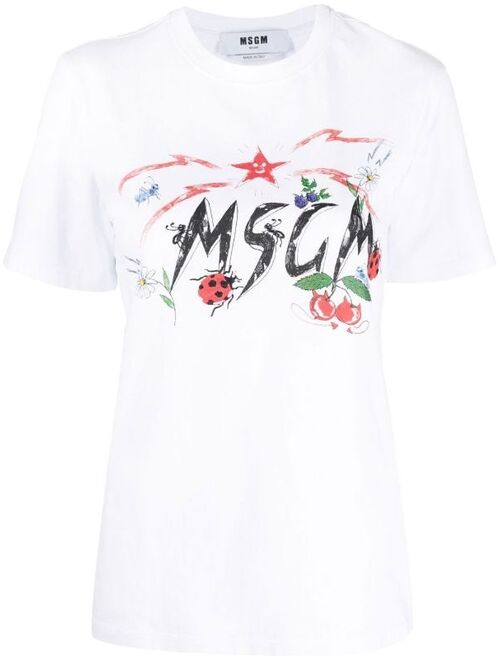 MSGM cotton logo-print T-shirt