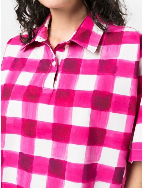 MSGM gingham short-sleeve shirt