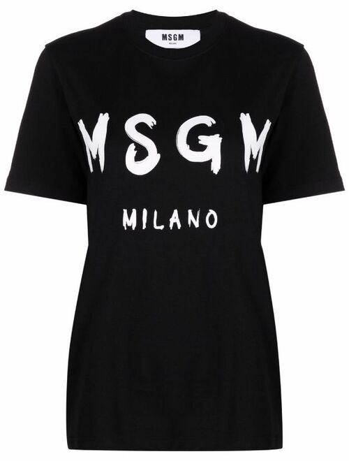 MSGM LS Mini logo-print T-shirt