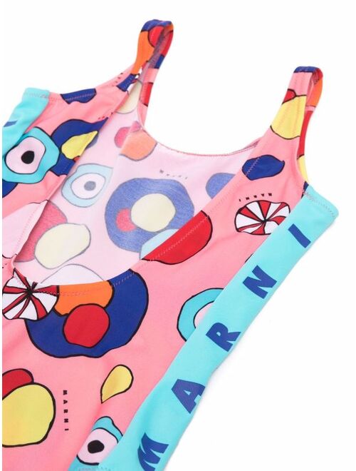 Marni Kids abstract-print swimsuit