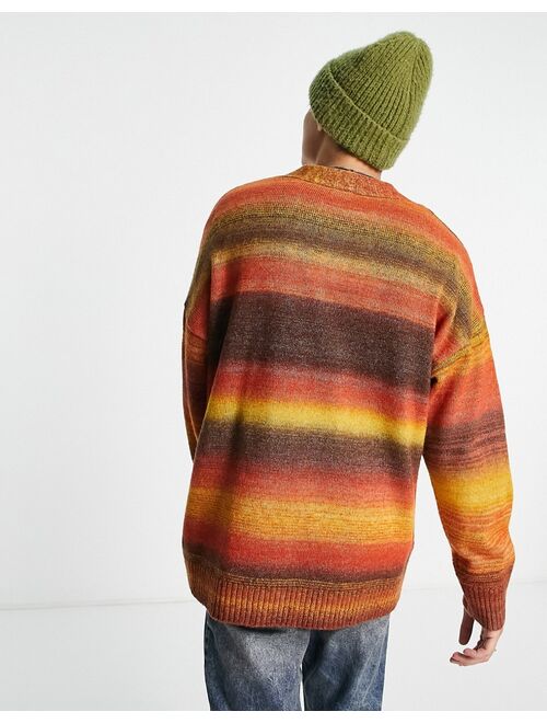Reclaimed Vintage inspired knitted ombre space dye cardigan