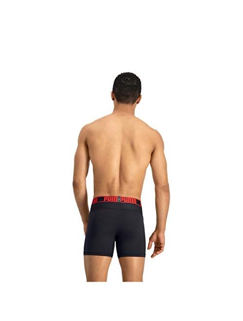 Puma Mens 2 Pack Active Boxer Trunks Lightweight Elastic