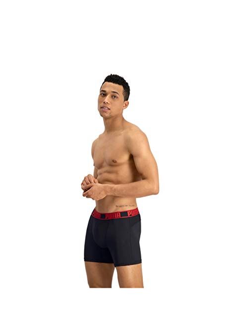 Puma Mens 2 Pack Active Boxer Trunks Lightweight Elastic
