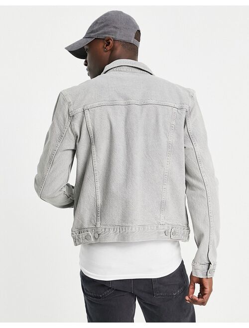 ASOS DESIGN skinny denim jacket in gray