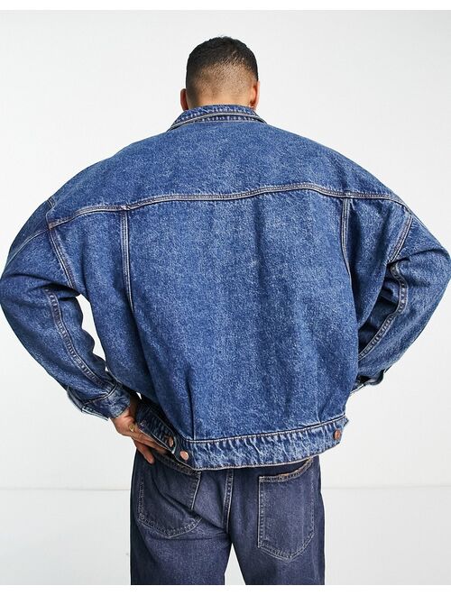 ASOS DESIGN oversized denim jacket in vintage dark wash