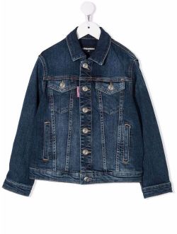 Kids rear-logo denim jacket