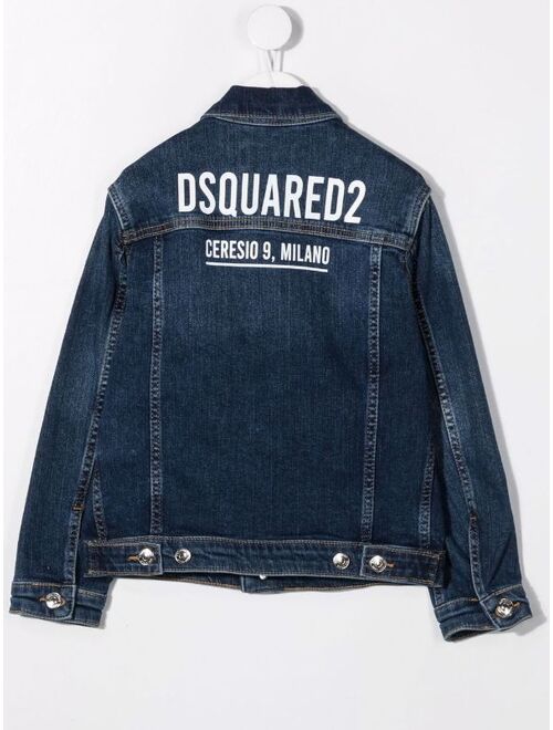 Dsquared2 Kids rear-logo denim jacket