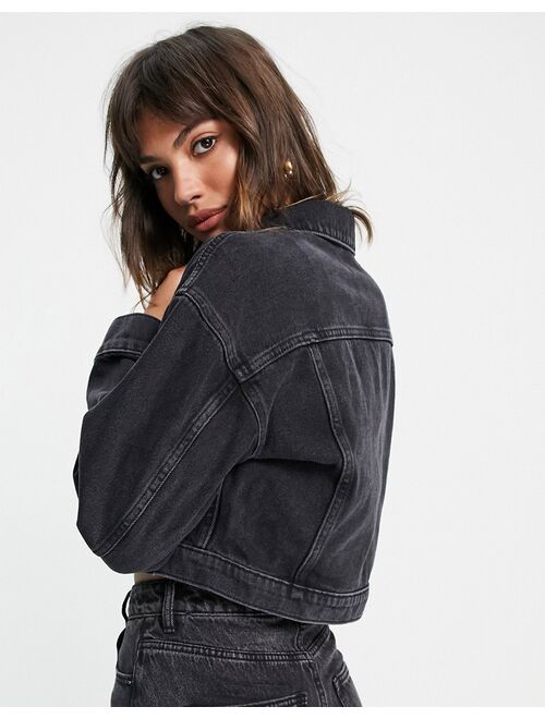 ASOS DESIGN 'original' denim jacket in black