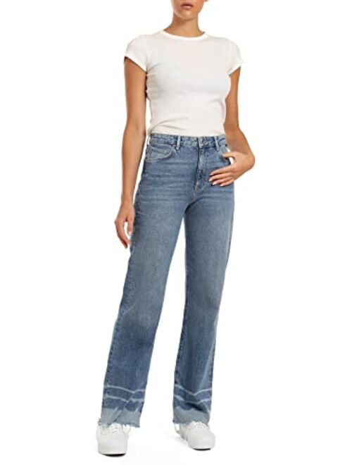 Mavi Women's Aria High Rise Wide Leg Jeans