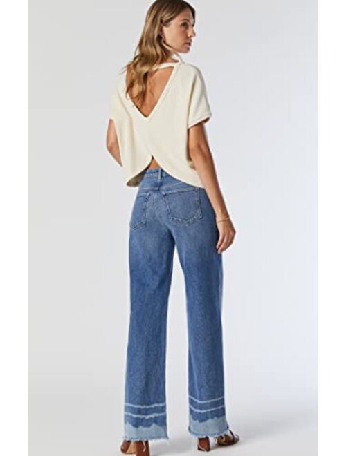 Mavi Women's Aria High Rise Wide Leg Jeans