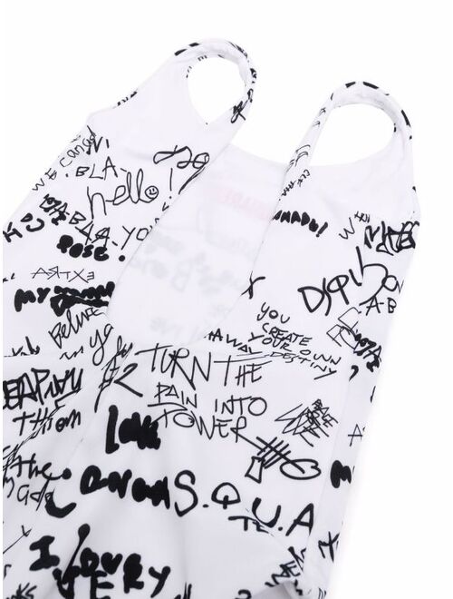 Dsquared2 Kids graffiti-print swimsuit