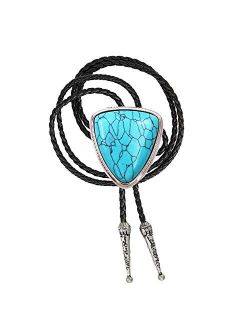 XGALBLA Bolo tie Blue Turquoise Native American Western Cowboy Triangle for Men