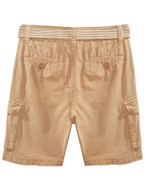 RING OF FIRE Big Boys Bobby Twill Cargo Shorts with D-Ring Belt, Created for Macy's
