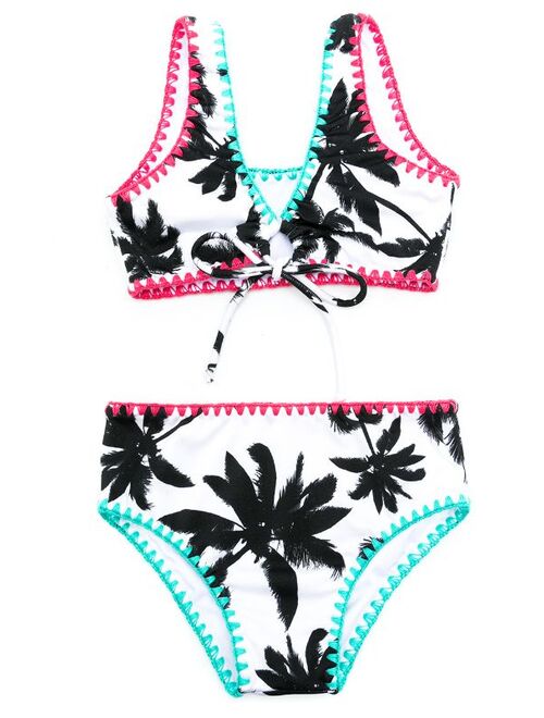 Brigitte palm tree print bikini