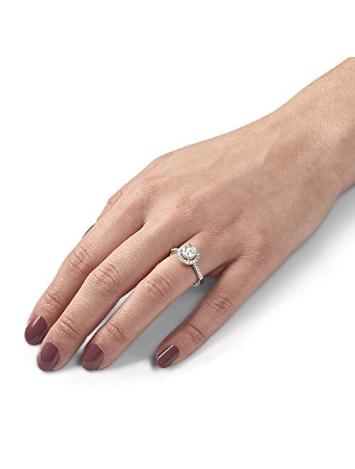 Charles & Colvard Created Moissanite 6.5mm Round Cut Engagement Ring for Women | 1.3 cttw DEW | Lab Grown | Solid 14K Gold