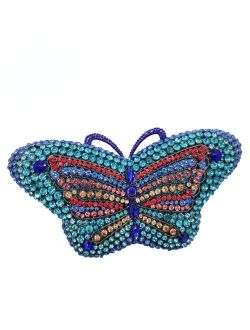 Butterfly Clutch Women Crystal Evening Bags Wedding Party Rhinestone Minaudiere Handbags Party Purse