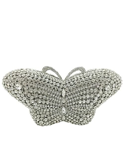 Butterfly Clutch Women Crystal Evening Bags Wedding Party Rhinestone Minaudiere Handbags Party Purse