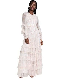 Needle & Thread Women's Vintage Ditsy Ruffle Gown