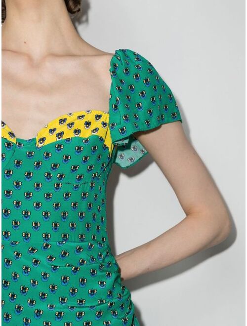 STAUD Avril graphic-print maxi dress