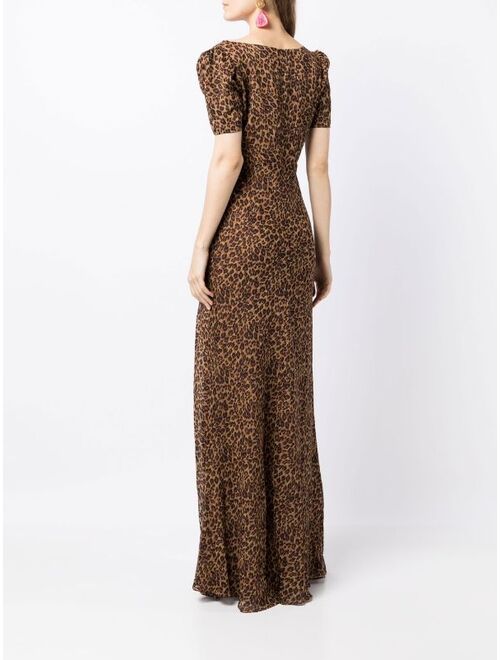 STAUD leopard-print maxi dress